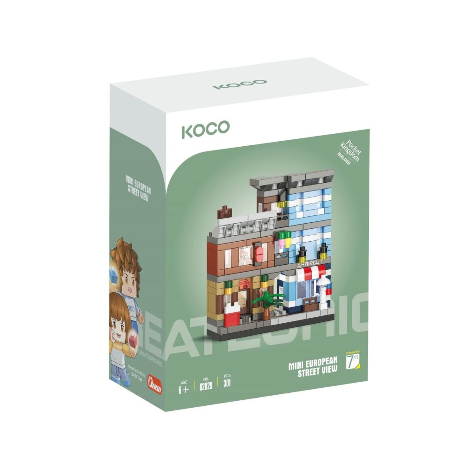 Kioco KOCO Stavebnice Kadeřnictví 301 dílků 6,5x4x7,5 cm, KOCO, W039575 ...