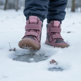 Dievčenská zimná barefoot obuv TEX WINTER Gray Pink, Froddo, G3160233-6, ružová