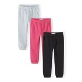 Tepláky dívčí s elastickým pasem a stahovací šňůrkou 3pack Minoti 30FLEECE153