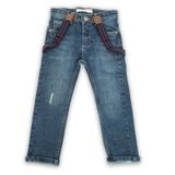 Pantaloni din denim cu bretele, Minoti, TRADE 12, albastru