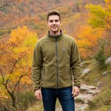 Hanorac outdoor din fleece cu fermoar Pidilidi PD1171-14 Khaki