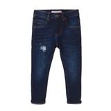 Nohavice chlapčenské džínsové s elastanom, Minoti, scanda 4, modrá