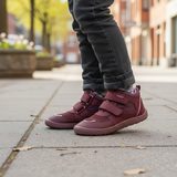 Pantofi pentru fete pentru toate anotimpurile cu membrană Barefoot BANET BORDO, Protetika, roșu