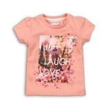 Tricou pentru fetițe, cu mânecă scurtă, Minoti, daydream 4, roz