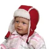 Căciulă cu protecție urechi, Bugga, PD380, roșu