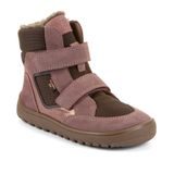Ghete barefoot de iarnă pentru fete UP HILL WOOL Dark Pink Froddo G3160262-10