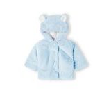 Kabátek kojenecký chlupatý s podšívkou, Minoti, babyprem 28, modrá 