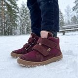 Ghete barefoot de iarnă pentru fete TEX WOOL Bordeaux Froddo G3110266-36W