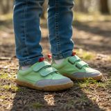 Adidași pentru copii Barefoot GROUNDIES AMSTERDAM LIGHT GREEN, verde
