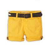 Pantaloni scurți pentru băieți cu curea, Minoti, Sunset 8, galben 