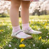 Balerini barefoot din piele pentru fete MARY J GOLD SHINE Froddo G3140195-2