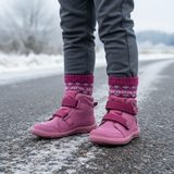 Dievčenské celoročné barefoot topánky Bugga NUVA Fuchsia B00198-07