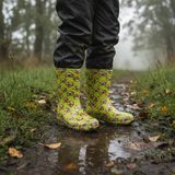 Fiú PVC csizma - autós mintás, Pidilidi, PL0037-19, zöld