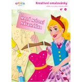 Kreativní omalovánky, Malá módní návrhářka, Kresli.to, W023724