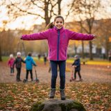 Lány pulóver állógallérral, Pidilidi, PD1139-07, fukszia, Pidilidi, PD1139-07