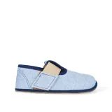 Papuci Barefoot pentru băieți Pegres, BF01 textil, albastru