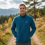 Hanorac outdoor pentru bărbați din fleece cu fermoar Pidilidi PD1171-04 Blue