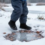 Dětské zimní barefoot boty TEX SUEDE Black, Froddo, G3160238-4, černá