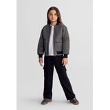 Tepláky dívčí široké cargo s elastickým pasem a stahovací šňůrkou Minoti 30SCUBA157 černá