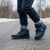 Chlapčenská celoročná barefoot obuv Bugga NUVA Navy B00198-04