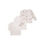 Tricou pentru sugari 3 buc, Minoti, Little 2, bej