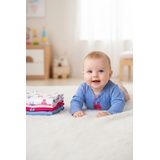 body dojčenské 4pack, s dlhým rukávom, Pidilidi, PD1003, holka