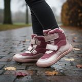 Dievčenské zimné barefoot topánky PRO-tex NUT PINK