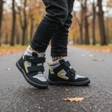 Ghete barefoot de iarnă pentru băieți PRO-tex GERO BLACK