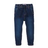 Nohavice chlapčenské podšité džínsové s elastanom, Minoti, 7BLINEDJN 2, modrá 