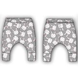 Pantaloni pentru sugari din bumbac BIO, Minoti, Blush 2, gri