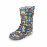 Fiú PVC csizma - szörnyek mintás, Pidilidi, PL0040-04, kék
