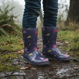 PVC csizma lányoknak - macskamintás, Pidilidi, PL0041-04, kék