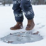 Dětské zimní barefoot boty TEX LACES Brown, Froddo, G3160236-1, hnědá