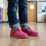 Dievčenské barefoot papuče FLEXY WOOLY Fuxia; Froddo; G1700378-6