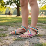 Sandale barefoot pentru fete FLEXY STRAPS Multicolor Froddo G3150284-6
