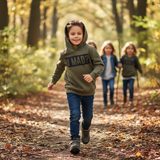 Hanorac pentru băieți, Minoti, KB FLEECE HOODY 9, kaki