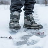 Chlapčenské zimné topánky Barefoot RODRIGO GREY, Protetika, sivá