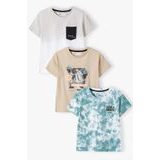 Băieți tricou cu mânecă scurtă 3pack, Minoti, 13tee 46, Boy