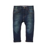 Kalhoty chlapecké džínové s elastenem a barevným prošíváním, Minoti, ALLSTAR 9, tmavě modrá
