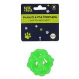 Zelený blikající míček pro psy s LED světlem o průměru 6 cm