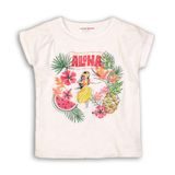 Tricou pentru fete cu mânecă scurtă, Minoti, Sorbet 4, alb