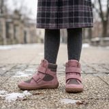 Dievčenské zimné barefoot topánky TEX WINTER Gray/Pink Froddo G3160247-13