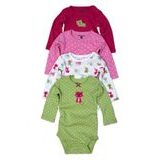 body kojenecké 4pack, s dlouhým rukávem, Pidilidi, PD1004, holka 