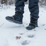 Băieți pantofi de iarnă desculți GERO NAVY, PRO-tex, Protetică, albastru