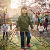 Mikina chlapecká s kapucí celopropínací, Minoti, 9ZIPEMB 4, khaki