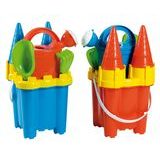 Pětidílný set hraček na pískoviště pro kluky i holky s velkým kyblíkem o výšce 29 cm
