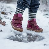 Cizme barefoot de iarnă pentru fete TEX WOOL Bordeaux Froddo G3110266-7W