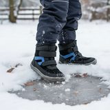 Băieți cizme de iarnă Barefoot RODRIGO BLACK, Protezare, negru