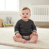 Body pentru sugari din bumbac cu mânecă dublă, Minoti, WILD 9, băiat