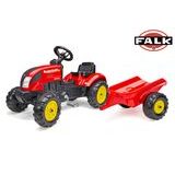 šliapací traktor 2058L Country Farmer s vlečkou - červený, Falk, W014091 